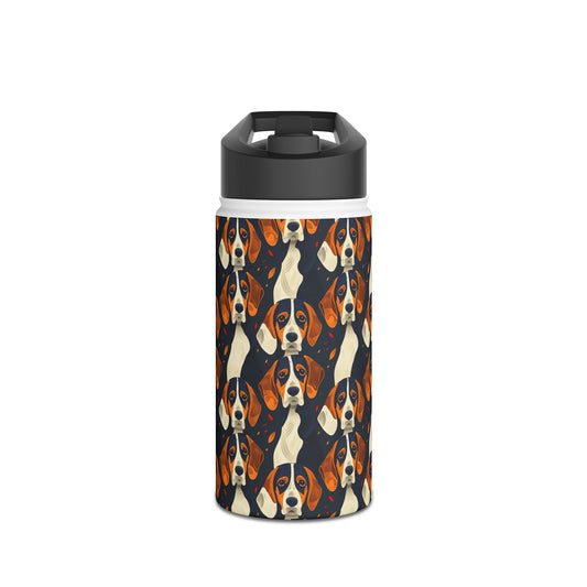 Beagle Glimmer Gaze Glamour Stainless Steel Water Bottle