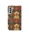 Golden Pawsatronic Tapestry Flip Cases