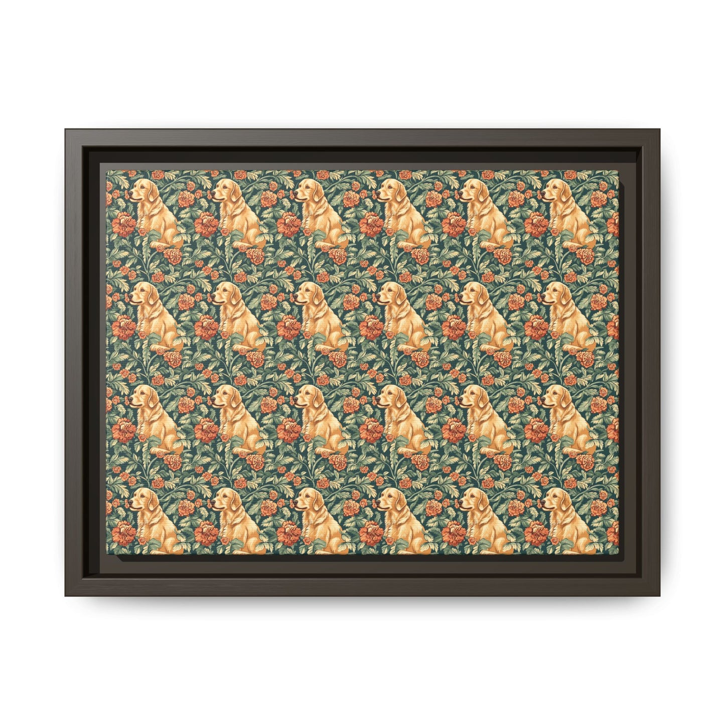 Blooming Goldie Glam Matte Canvas, Framed