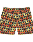 Whimsical Warhol Labrador Men's Mid-Length Swim Shorts