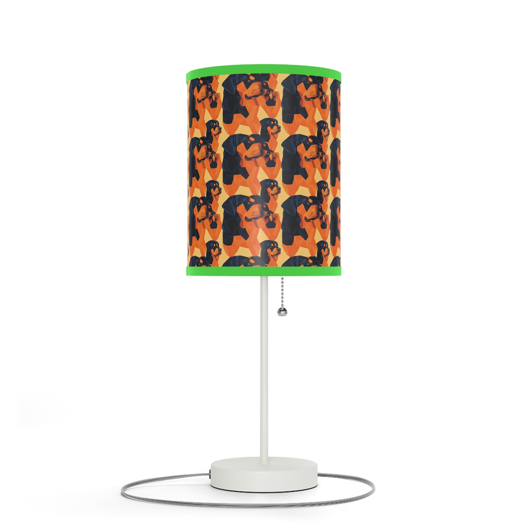 Rottweiler Chic Pawsitivity Lamp on a Stand