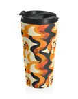 Golden Woof Abstract Glamour Stainless Steel Travel Mug