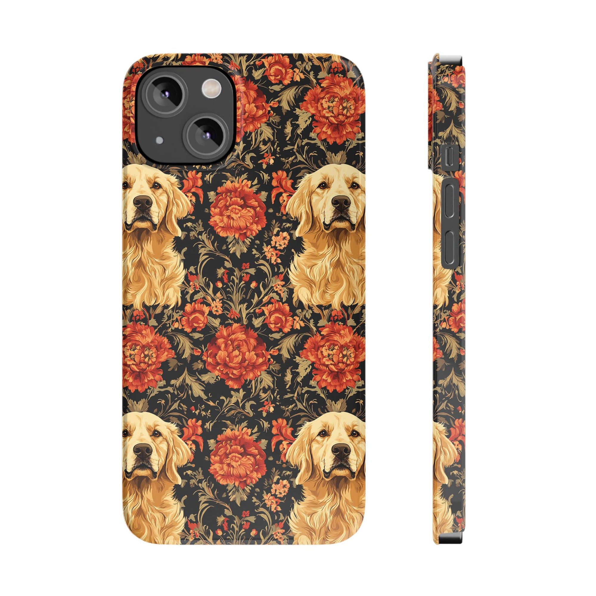 Golden Pawsatronic Tapestry Slim Phone Cases