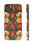 Golden Pawsatronic Tapestry Slim Phone Cases