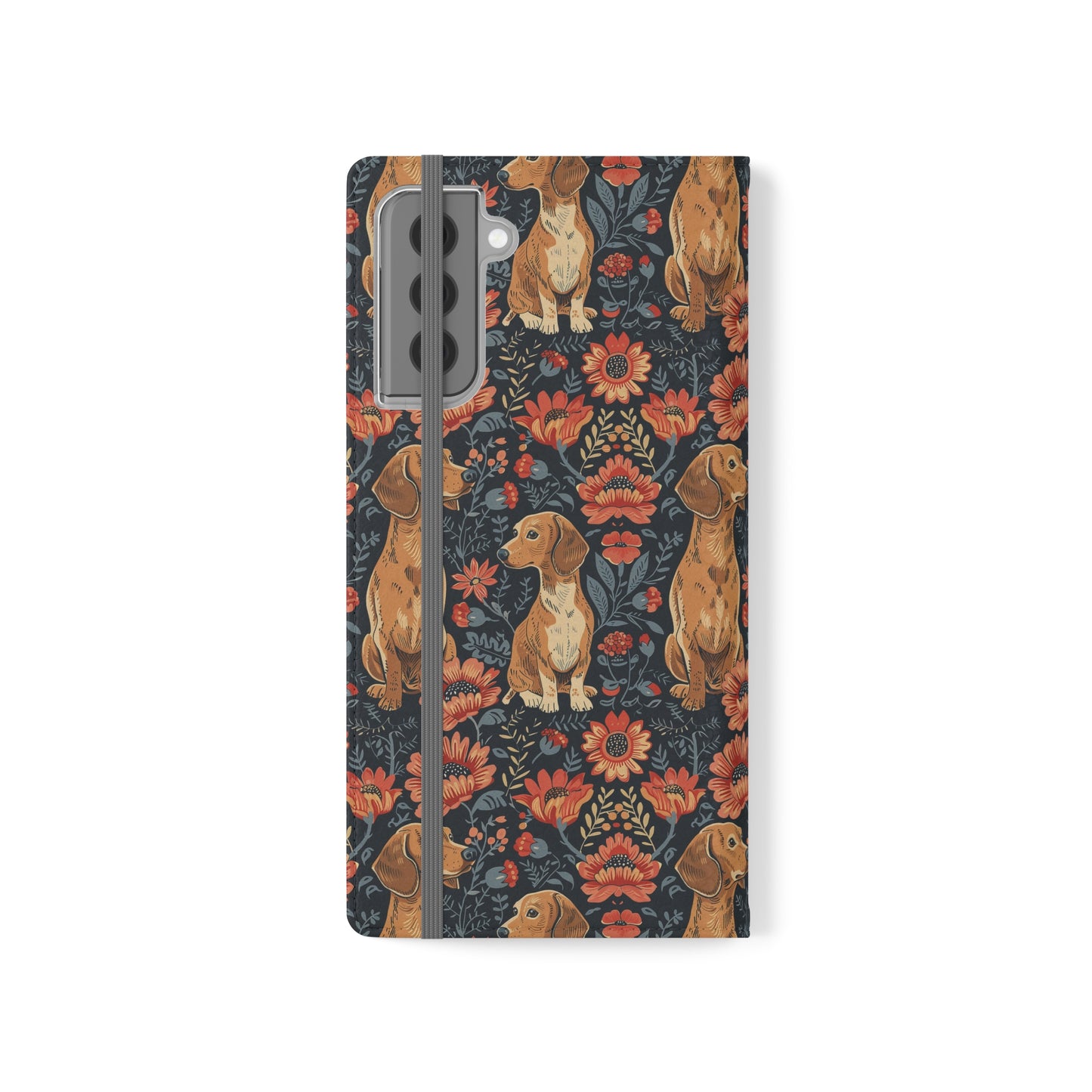 Floral Pawsome Dachsund Delight Flip Cases