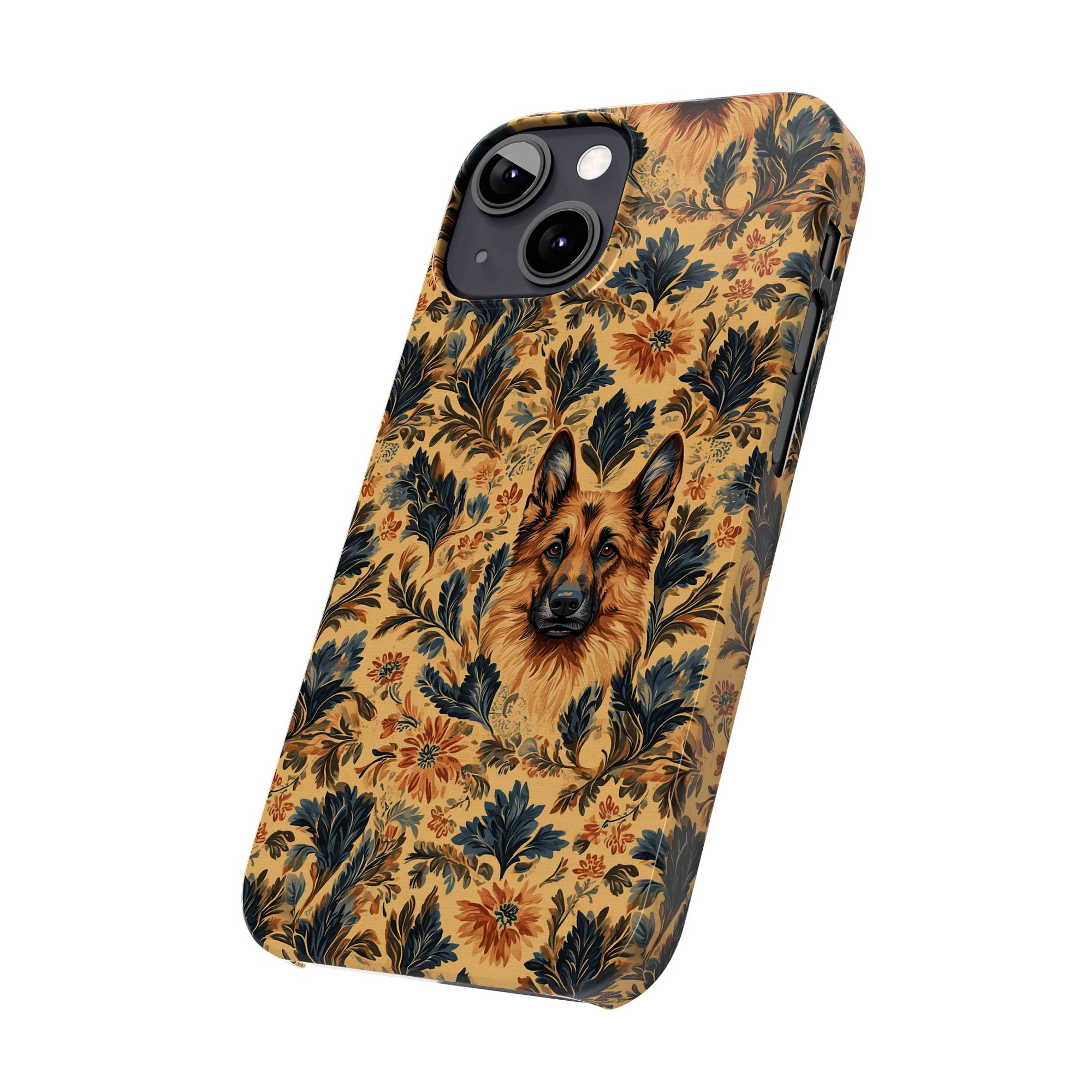 Autumnal German Shepherd Glamour Slim Phone Cases