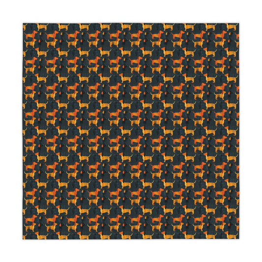 Dapper Dachshund Noir Glow Tablecloth