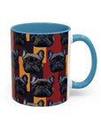 Chic Canine Checkmate - Frenchie Edition Accent Coffee Mug