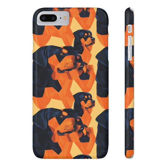 Rottweiler Chic Pawsitivity Slim Phone Cases