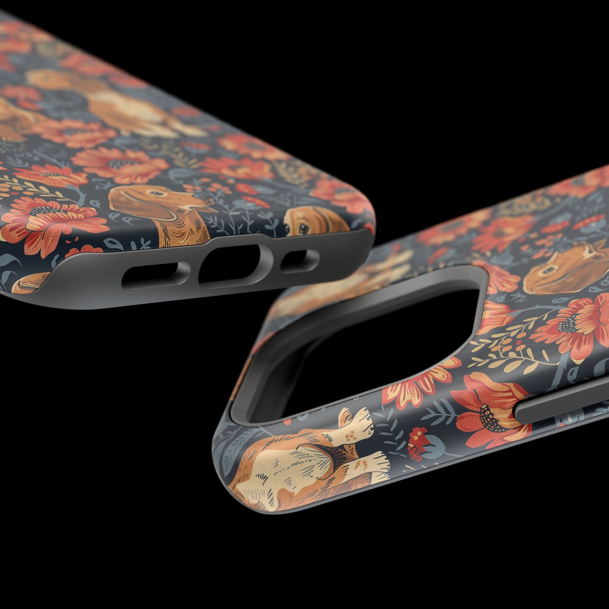 Floral Pawsome Dachsund Delight Magnetic Tough Cases