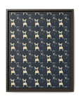 Frenchie Celestial Soar Matte Canvas, Framed