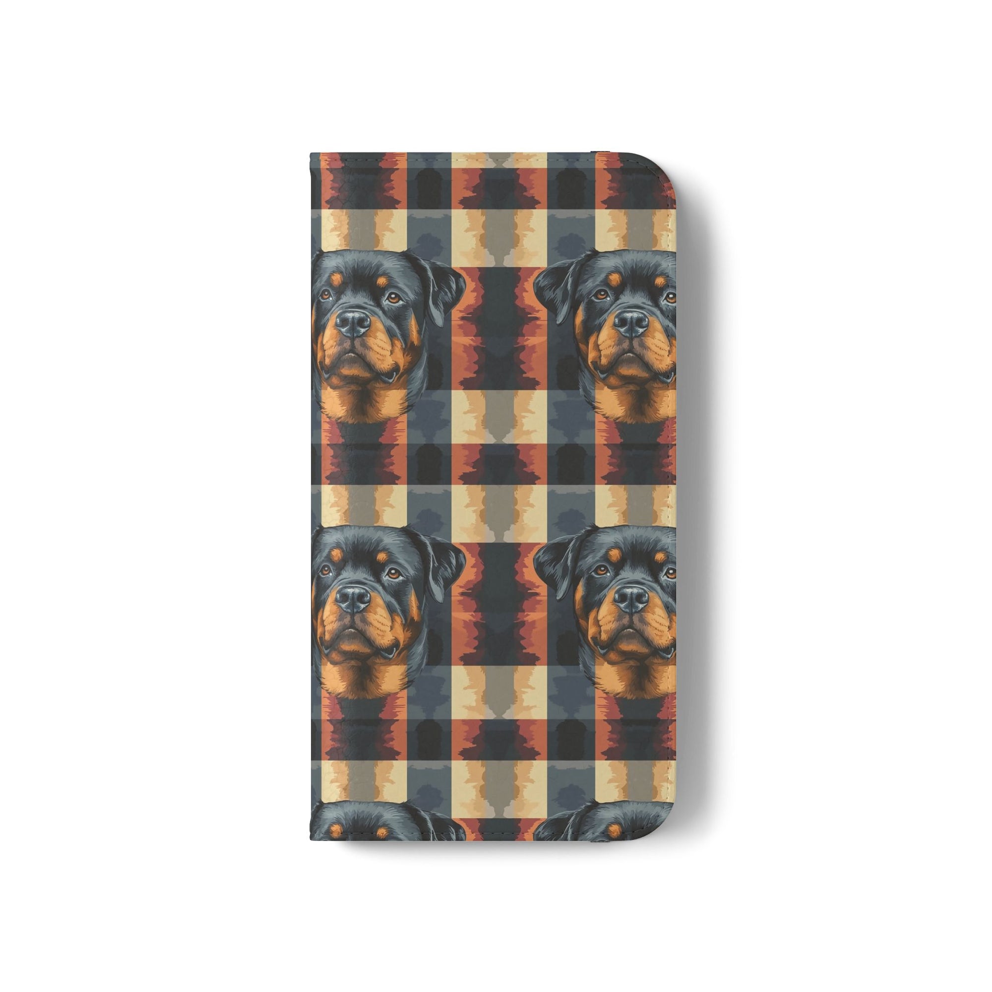 Pawsome Rottweiler Royalty Plaid Flip Cases