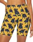 Puglet Posh Paradise High Waisted Yoga Shorts