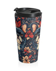 Gothic Rose Bulldog Noir Enchantment Stainless Steel Travel Mug