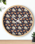 Bulldog Blossom Bonanza Wall Clock