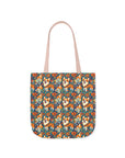 Corgi Carnival Couture Canvas Tote Bag