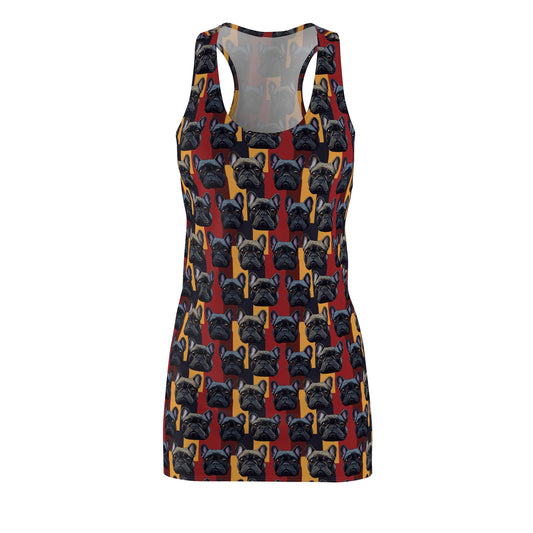 Chic Canine Checkmate - Frenchie Edition Women's Racerback Dress