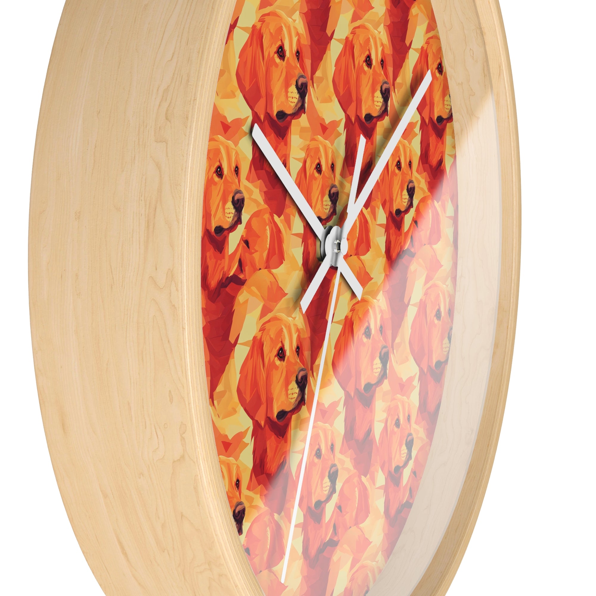 Golden Glamour Paws Wall Clock