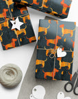 Dapper Dachshund Noir Glow Gift Wrap Papers