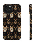 Nighttime Corgi Glow Stride Slim Phone Cases