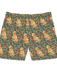 Blooming Goldie Glam Men's Mid-Length Swim Shorts