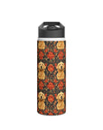 Golden Pawsatronic Tapestry Stainless Steel Water Bottle