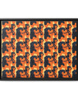 Rottweiler Chic Pawsitivity Matte Canvas, Framed