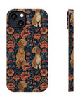 Floral Pawsome Dachsund Delight Slim Phone Cases