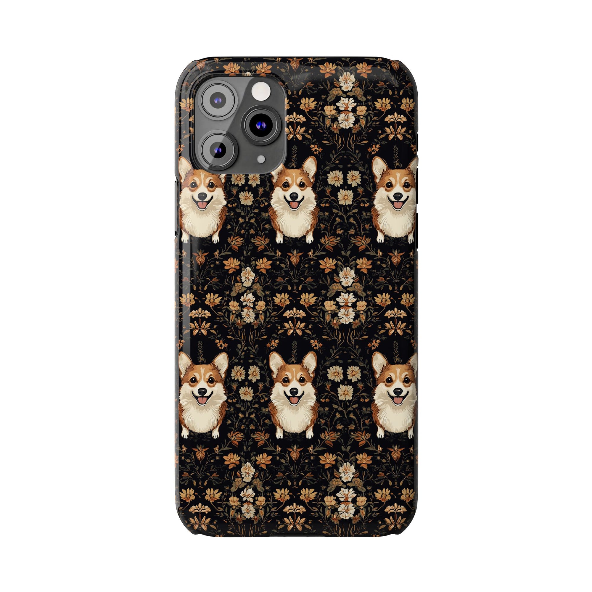 Nighttime Corgi Glow Stride Slim Phone Cases