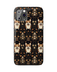 Nighttime Corgi Glow Stride Slim Phone Cases