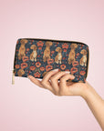 Floral Pawsome Dachsund Delight Zipper Wallet