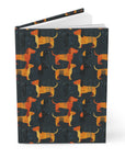 Dapper Dachshund Noir Glow Hardcover Journal Matte