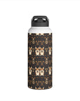 Nighttime Corgi Glow Stride Stainless Steel Water Bottle