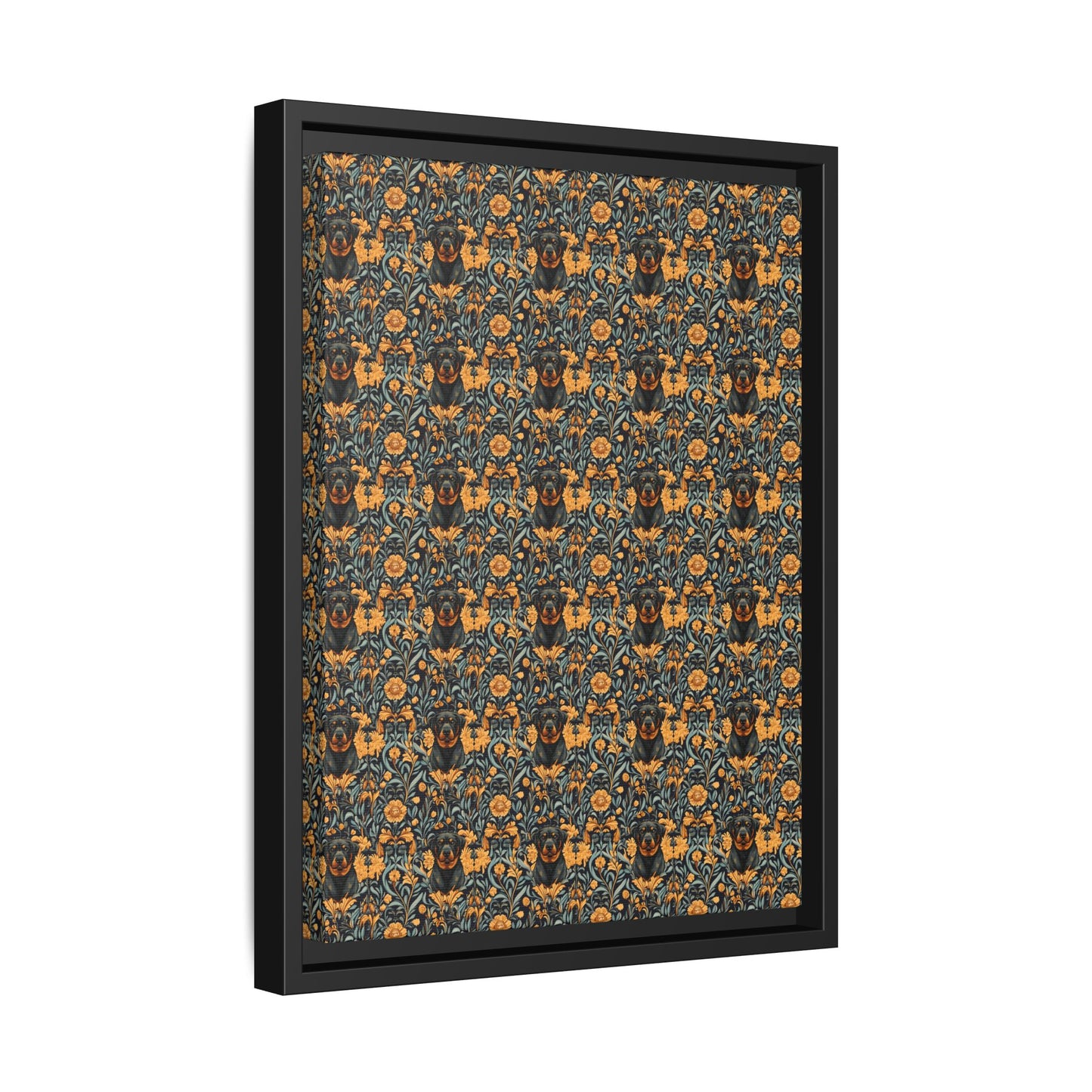 Ruffle Rottie Glamourific Matte Canvas, Framed