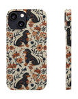 Blossoming Dachshunds Delight Slim Phone Cases