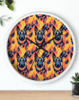 Impressionistic German Shepherds Wall Clock