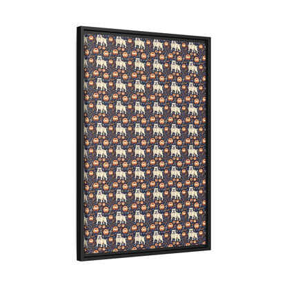 Bulldog Blossom Bonanza Matte Canvas, Framed