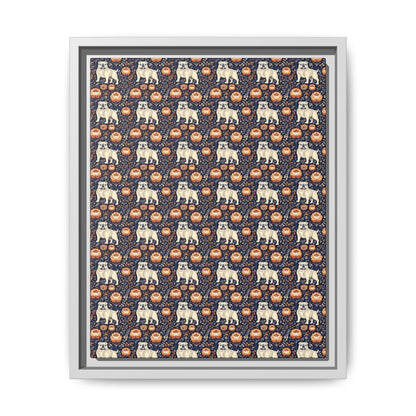 Bulldog Blossom Bonanza Matte Canvas, Framed