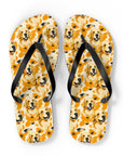 Golden Glitz 'n Glamour Woofwear Flip Flops