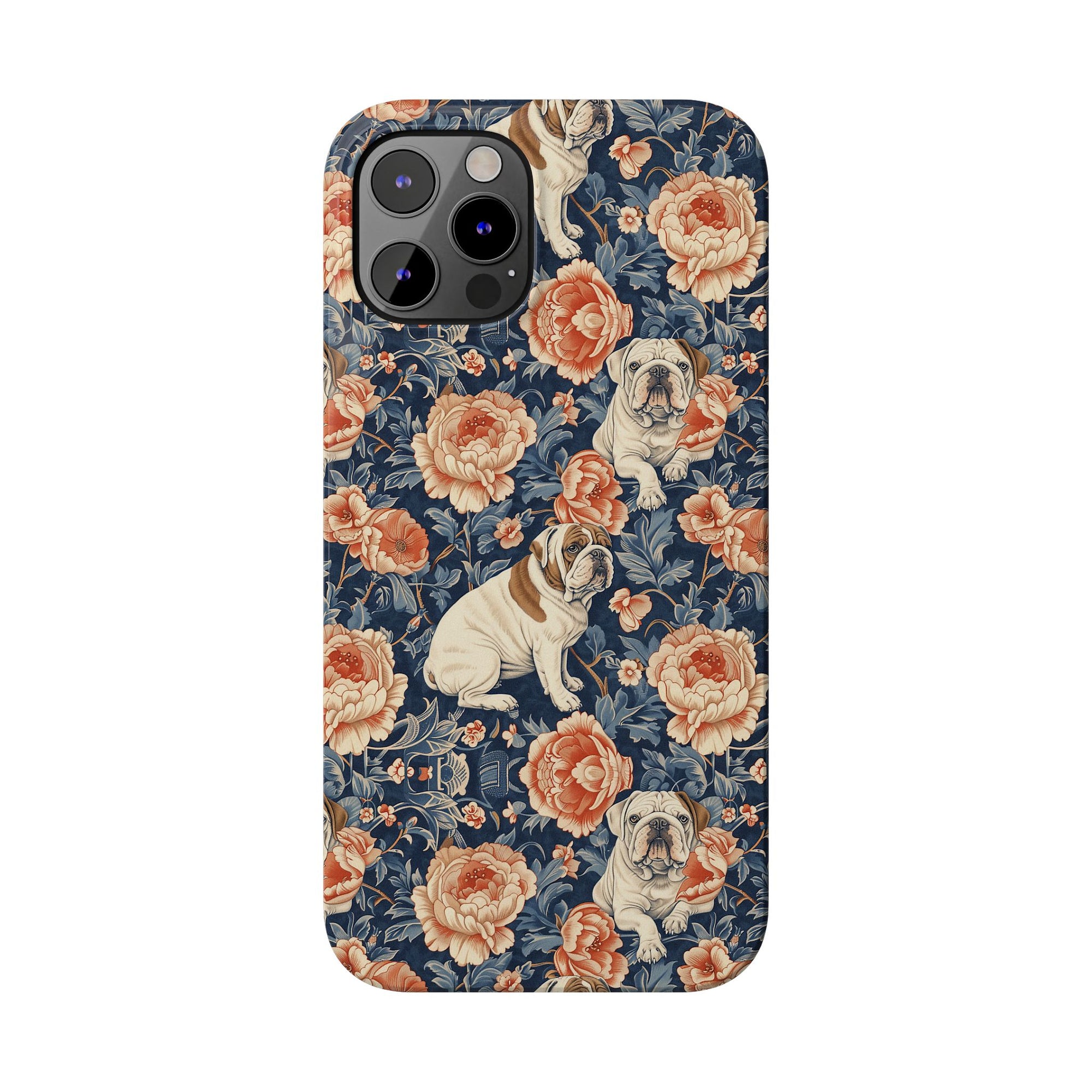 Blooming Bulldog Beauty Slim Phone Cases