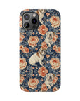 Blooming Bulldog Beauty Slim Phone Cases