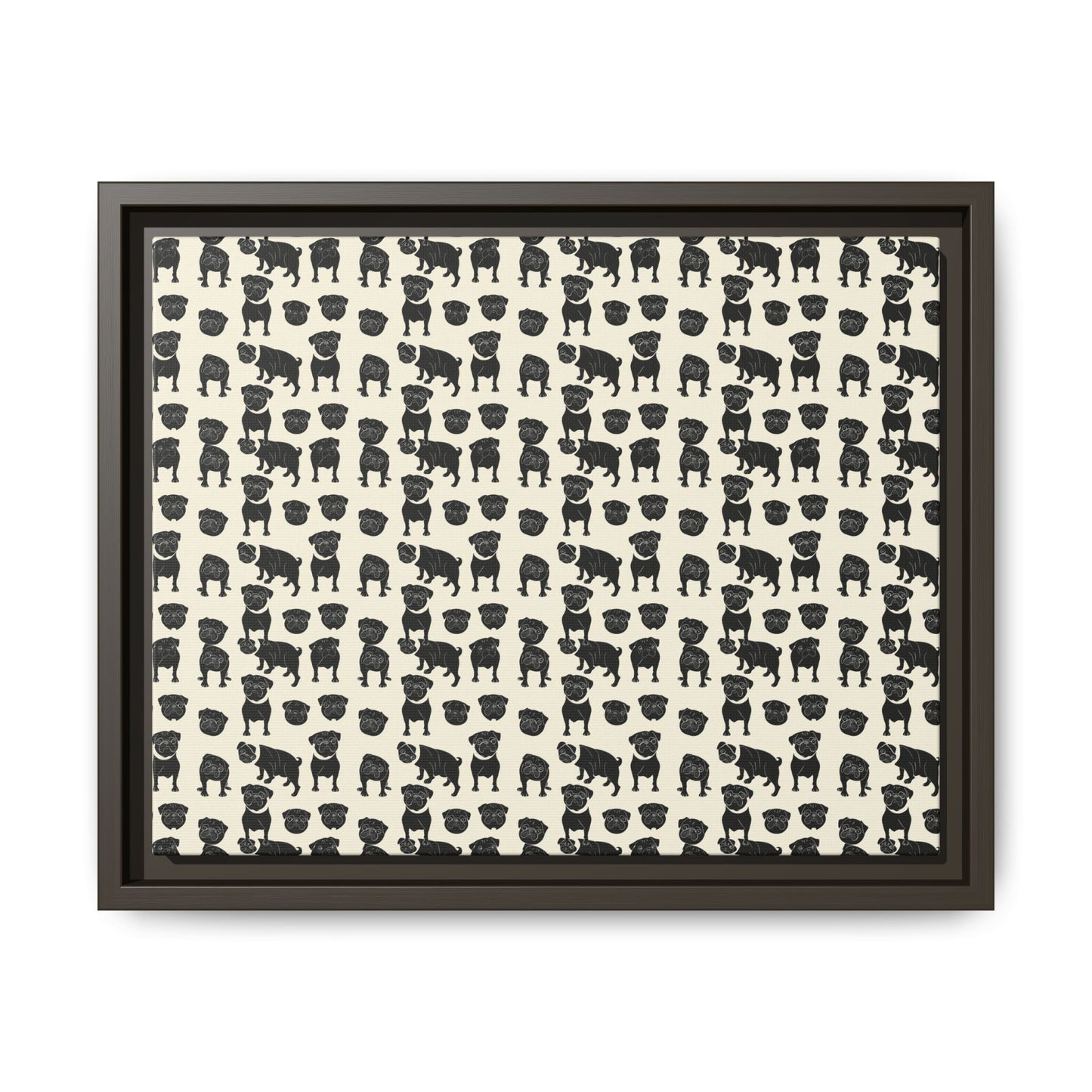 Puggie Pout Perfection Matte Canvas, Framed