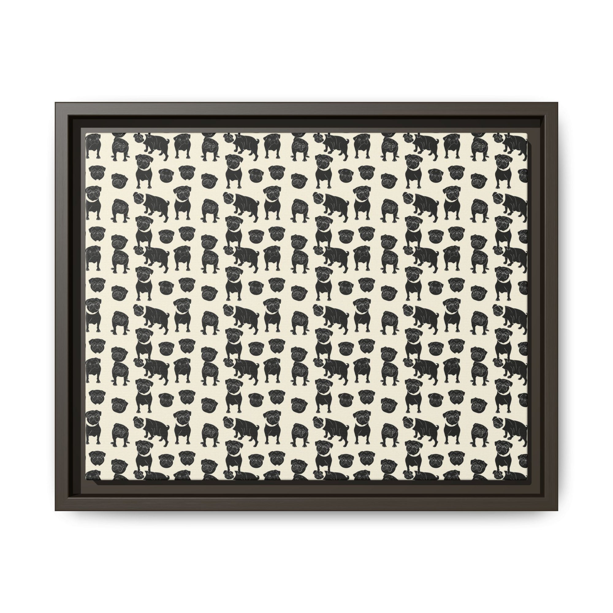 Puggie Pout Perfection Matte Canvas, Framed