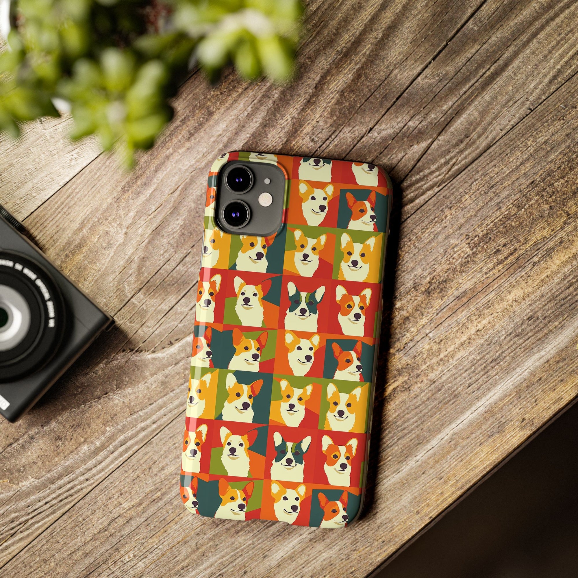 Corgi Chic Popart Pup Slim Phone Cases