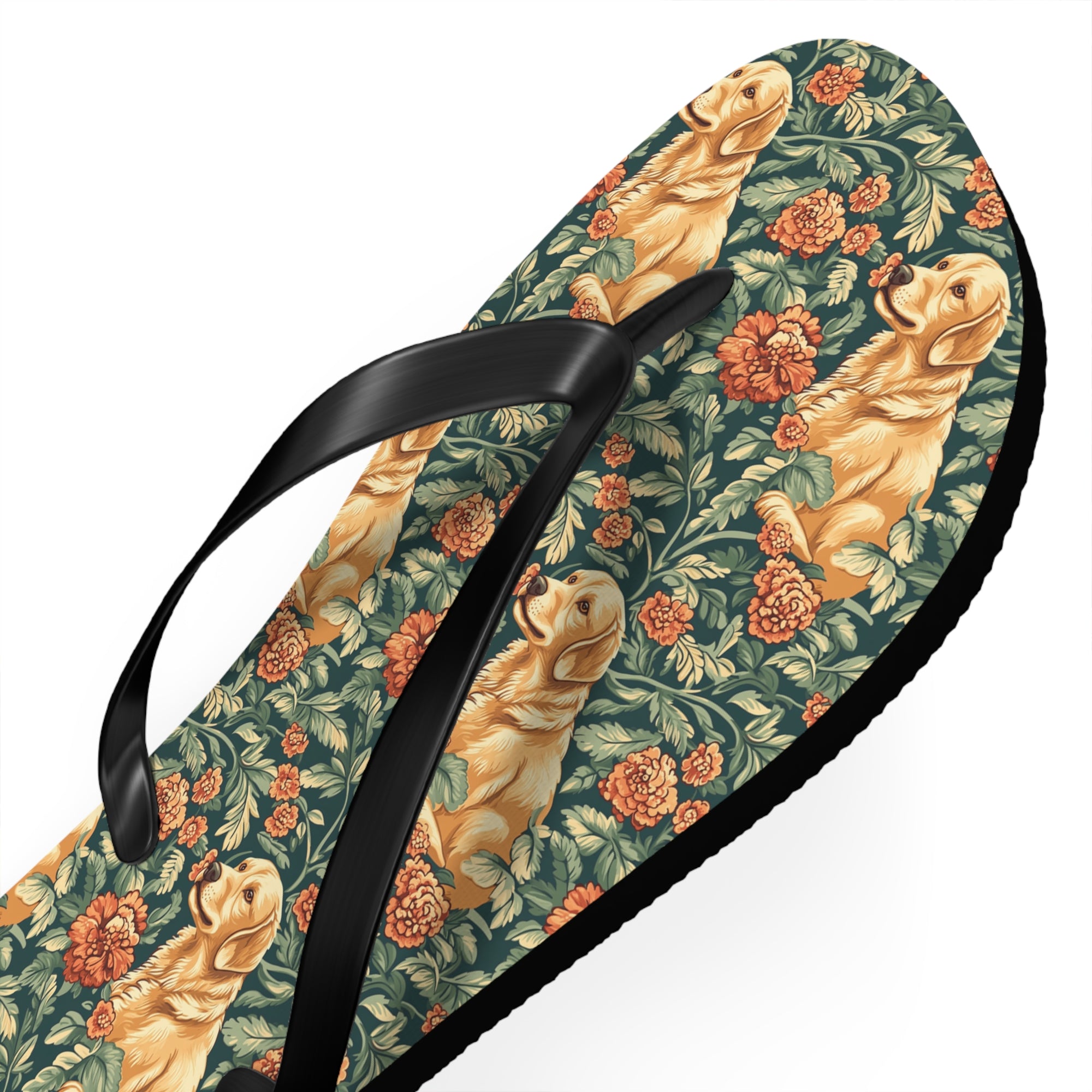 Blooming Goldie Glam Flip Flops