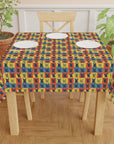 Frenchie Pop Art Pawfection Grid Tablecloth