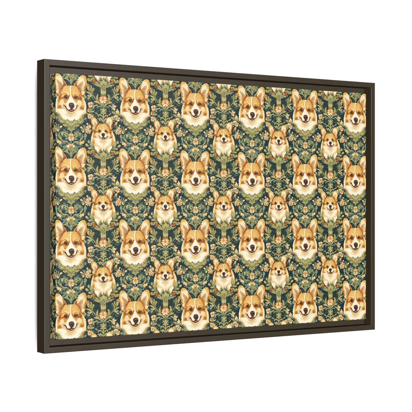 Corgi Charmz Matte Canvas, Framed