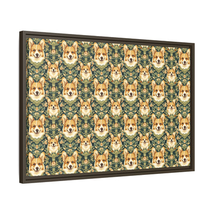 Corgi Charmz Matte Canvas, Framed