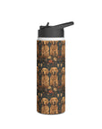 Fanciful Golden Paradise Blossom Stainless Steel Water Bottle