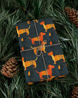 Dapper Dachshund Noir Glow Gift Wrap Papers